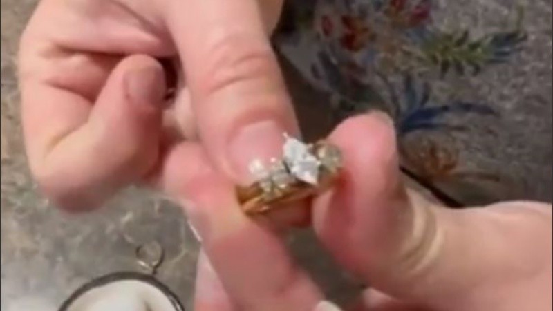 El hombre lo encontró en el interior del inodoro.