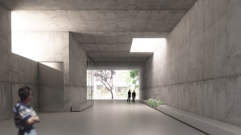 Una vista de cómo será la planta baja del edificio.