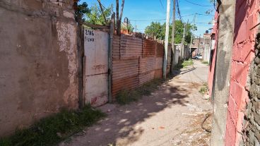 El pasillo en el que asesinaron al joven de 32 años.