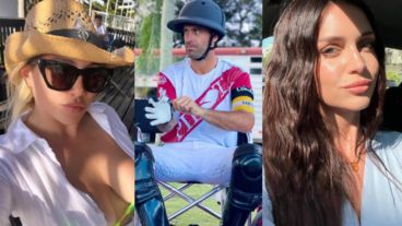 Wanda Nara, Facundo Pieres y Zaira Nara.