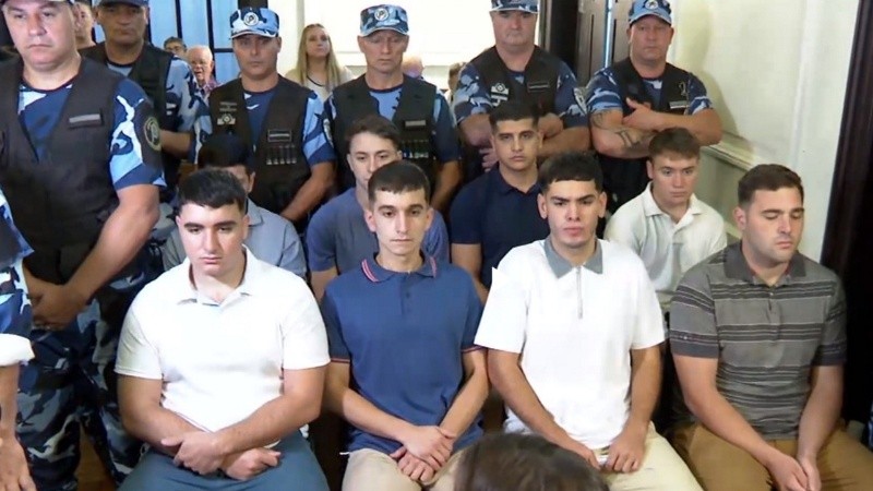 Los rugbiers imputados por el crimen de Fernando Báez Sosa.