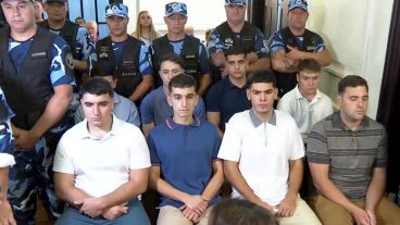 Los rugbiers imputados por el crimen de Fernando Báez Sosa.