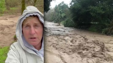 La artista tuiteó que le habían aconsejado "refugiarse en el lugar" en lugar de evacuar, ya que su casa estaba en un terreno más alto.