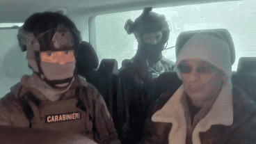 El jefe de la mafia siciliana, al momento de ser detenido.