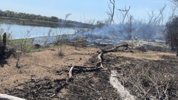 El incendio en la Isla Los Mástiles empezó el fin de semana y este jueves estaba controlado.