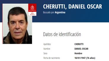 Cherutti es buscado por Interpol por crímenes de lesa humanidad.