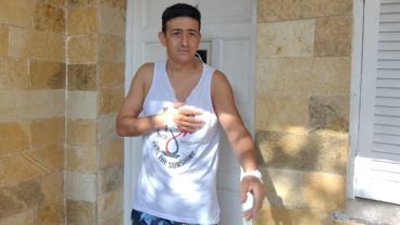 Eduardo, el vecino herido tras el enfrentamiento.