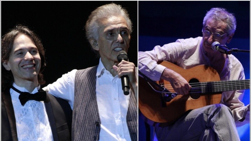 Jairo junto a Horacio Lavandera y Juan Falú, en la noche de apertura del 63° Festival Nacional de Folclore de Cosquín 