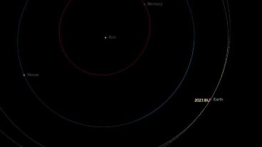 Según los datos de CNEOS, la roca espacial solo mide entre 3,77 y 9 metros de ancho.