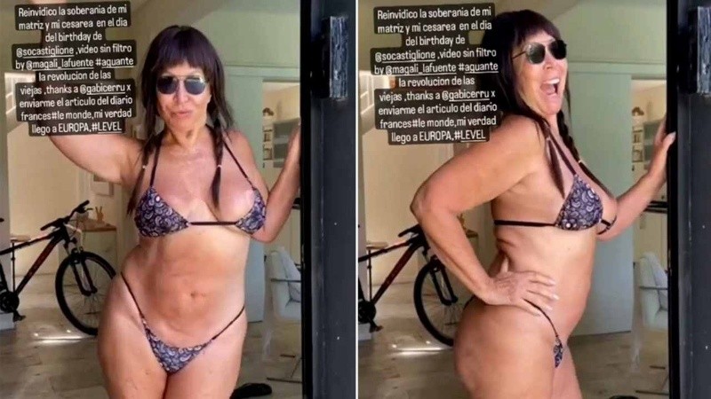 Las publicaciones de Moria Casán luego de que recibiera críticas por su cuerpo.
