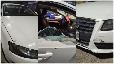 El vehículo presentó nada menos que nueve impactos.