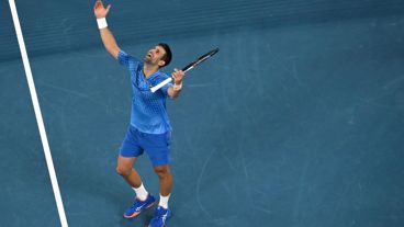 El festejo luego del triunfo.