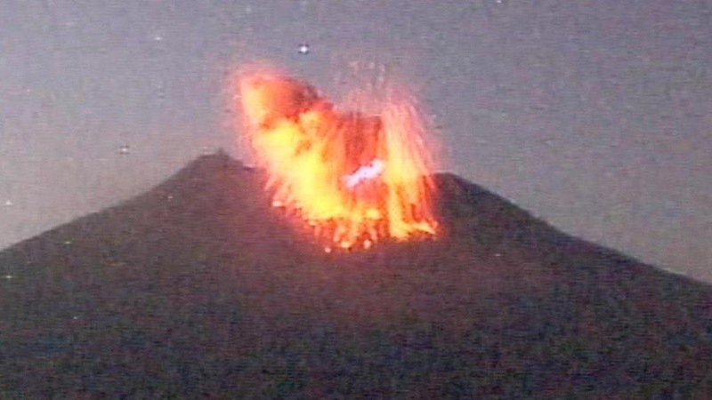 La última erupción se había dado en el mes de enero.
