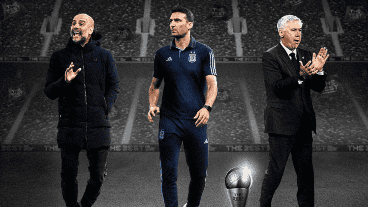 Guardiola, Scaloni y Ancelotti pelean por el premio al mejor entrenador.