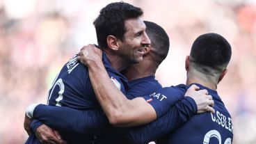 Lionel Messi celebra su gol y la ventaja del PSG.