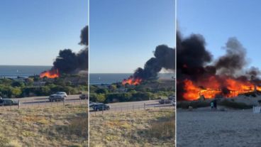 Imágenes del voraz incendio en el parador "La Susana" de Punta del Este