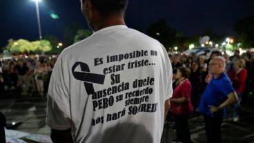 La marcha se realizó este miércoles en el Monumento a la Bandera.