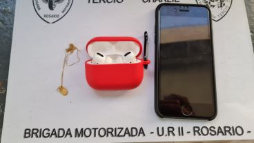 Los elementos secuestrados en el intento de robo contra Walter Ditta y Djorkaeff Reasco.