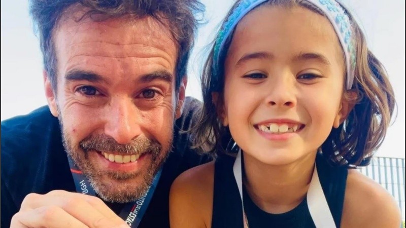 Cabré corrió el Circuito de las Estaciones junto a su hija Rufina.