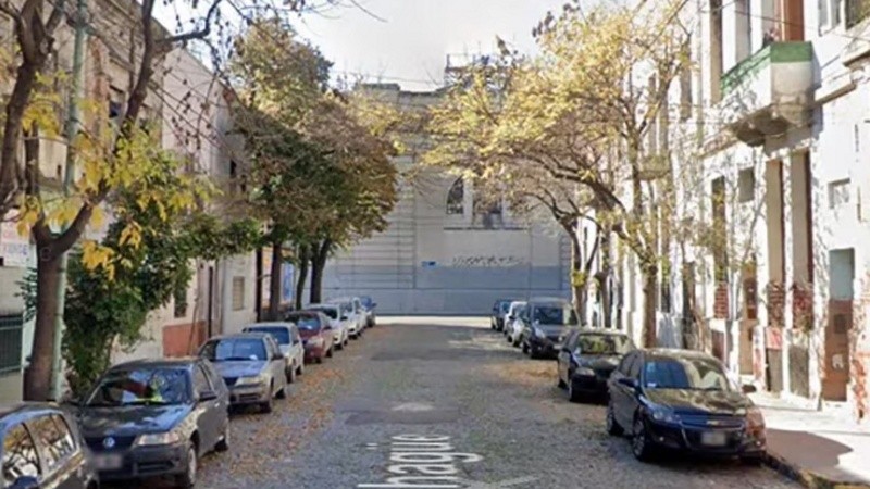 La calle Pedro Echagüe al 1.100, en el barrio porteño de Constitución, donde mataron a la contadora.