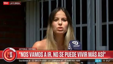 Victoria se quejó por la desprotección ante la criminalidad.