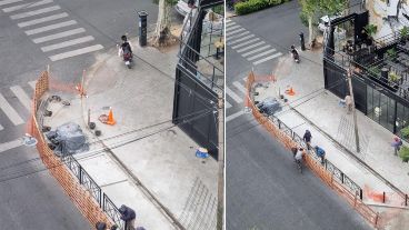 Las imágenes con las que vecinos denunciaron las obras del bar de Alvear y Catamarca.