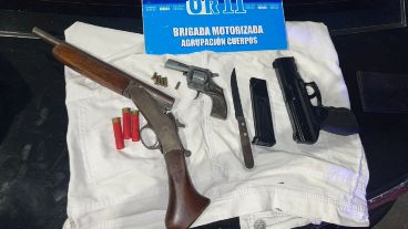 Las armas secuestradas.