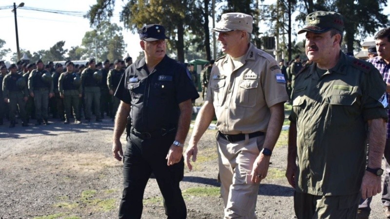 Integrantes del Comando Unificado de las Fuerzas Federales en Rosario.