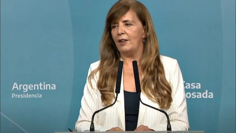 La vocera de Presidencia de la Nación Gabriela Cerruti.
