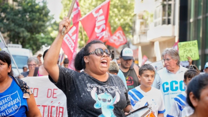 Dolor y reclamo en la marcha por Máximo, este viernes en el centro de Rosario