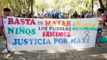 Dolor y reclamo en la marcha por Máximo, este viernes en el centro de Rosario
