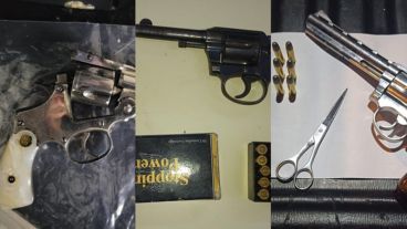 Las armas secuestradas en los operativos.