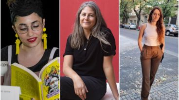 Las escritoras Dahiana Travesani, Selva Almada y Paula Galansky