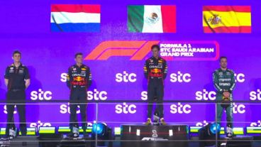 El podio del Gran Premio de Arabia.