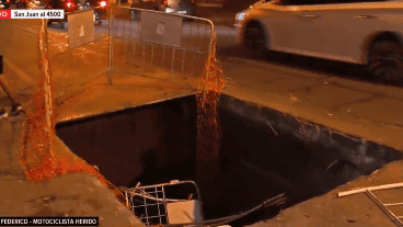 El joven accidentado sufrió heridas y golpes en la pierna, el pecho y la pera.