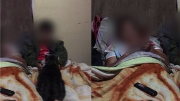 Imágenes captadas por los vecinos de la casa baleada.