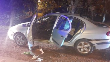 El auto secuestrado en el operativo de la madrugada de este jueves.