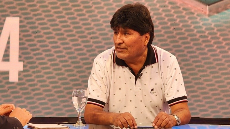 Evo Morales estuvo este jueves al mediodía en los estudios de El Tres.