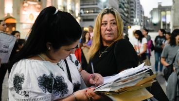 En la protesta además hubo junta de firmas.