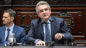 Agustin Rossi estuvo este miércoles en la Cámara de Diputados.