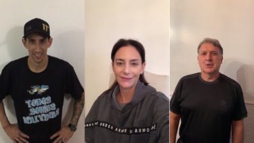 Fideo Di María, Lucha Aymar y el Tata Martino convocaron a la vigilia por Malvinas.