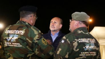 Omar Perotti en el acto por el 40° aniversario de la Guerra de Malvinas - Día del Veterano y de los Caídos en Malvinas, que se realizó el 2 de abril de 2022, en la ciudad de Reconquista..