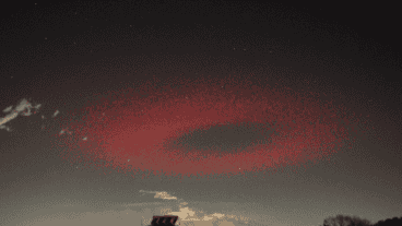 La imagen del efecto luminoso transitorio fue capturada por un fotógrafo.