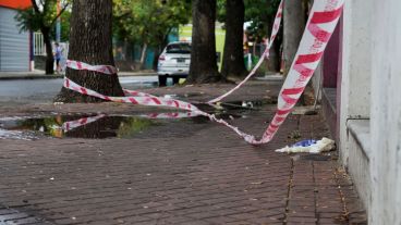 El ladrón Marcelo Flores recibió un tiro en el cuello.