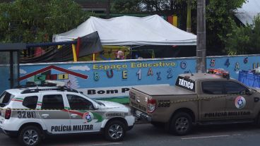 El operativo en el jardín Cantinho Bom Pastor, de Blumenau, blanco del último ataque.