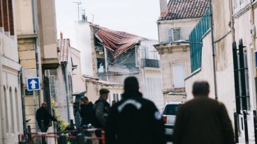 La zona del derrumbe en Marsella.