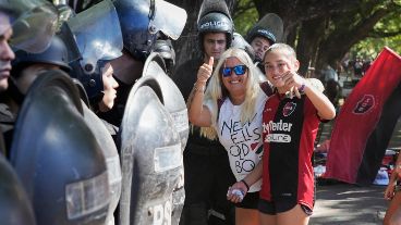 El operativo de seguridad en las inmediaciones del Coloso.