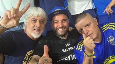 Los barra bravas Rafael Di Zeo y Mauro Martín reaparecieron en la cancha de Boca.