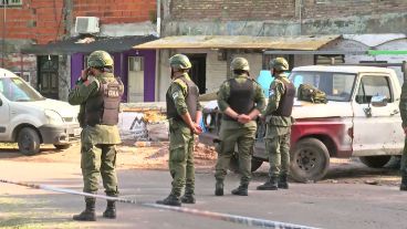 Gendarmería cercó toda la zona después del ataque.