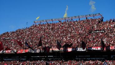 La platea doble del Coloso en la tarde del último clásico entre Newell's y Central.
